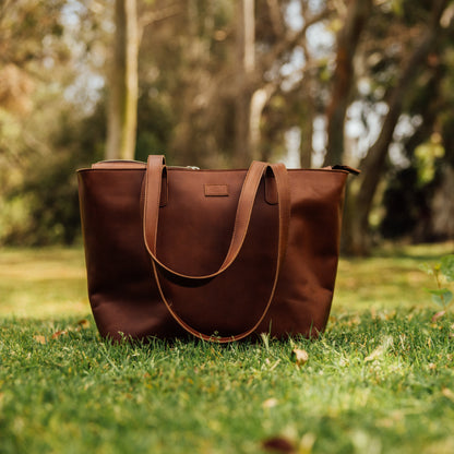 Leather Shopper Tote