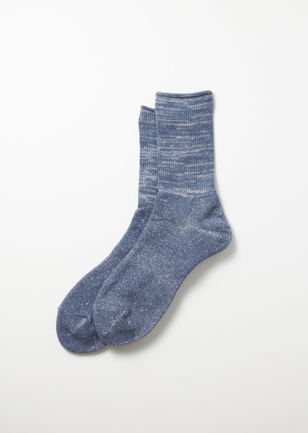 Washi Pile Crew Sock - Slate Blue