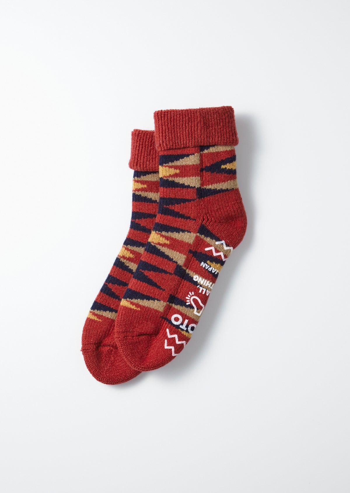 Merino Lamb Wool Room Sock - Native Red