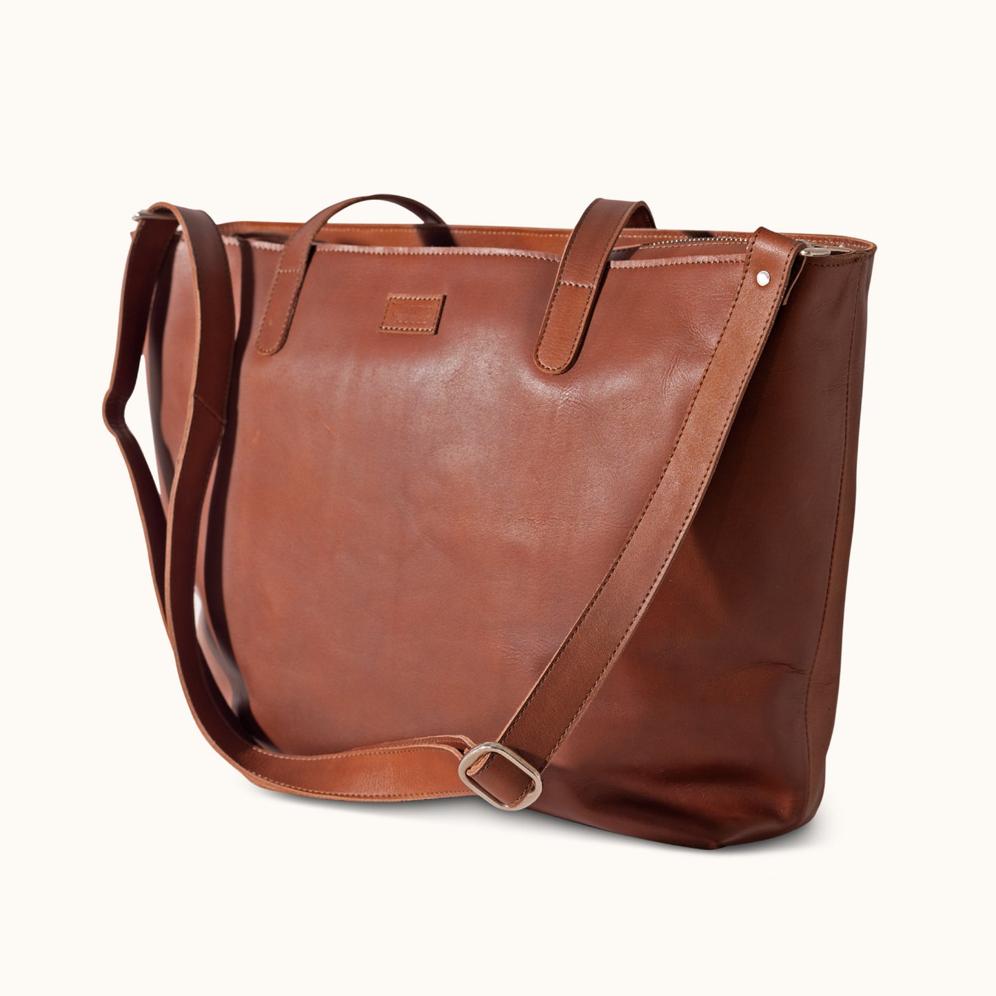 Leather Shopper Tote